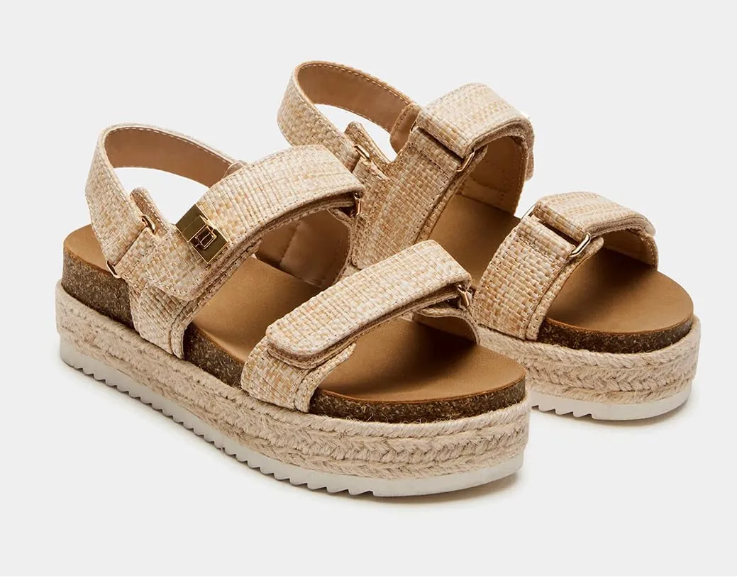 Women's Platform Raffia sandals Wedge Sandals Espadrille Sandals Adjustable Buckle Strap Summer Open Toe Woven Slingback Beach Sandals