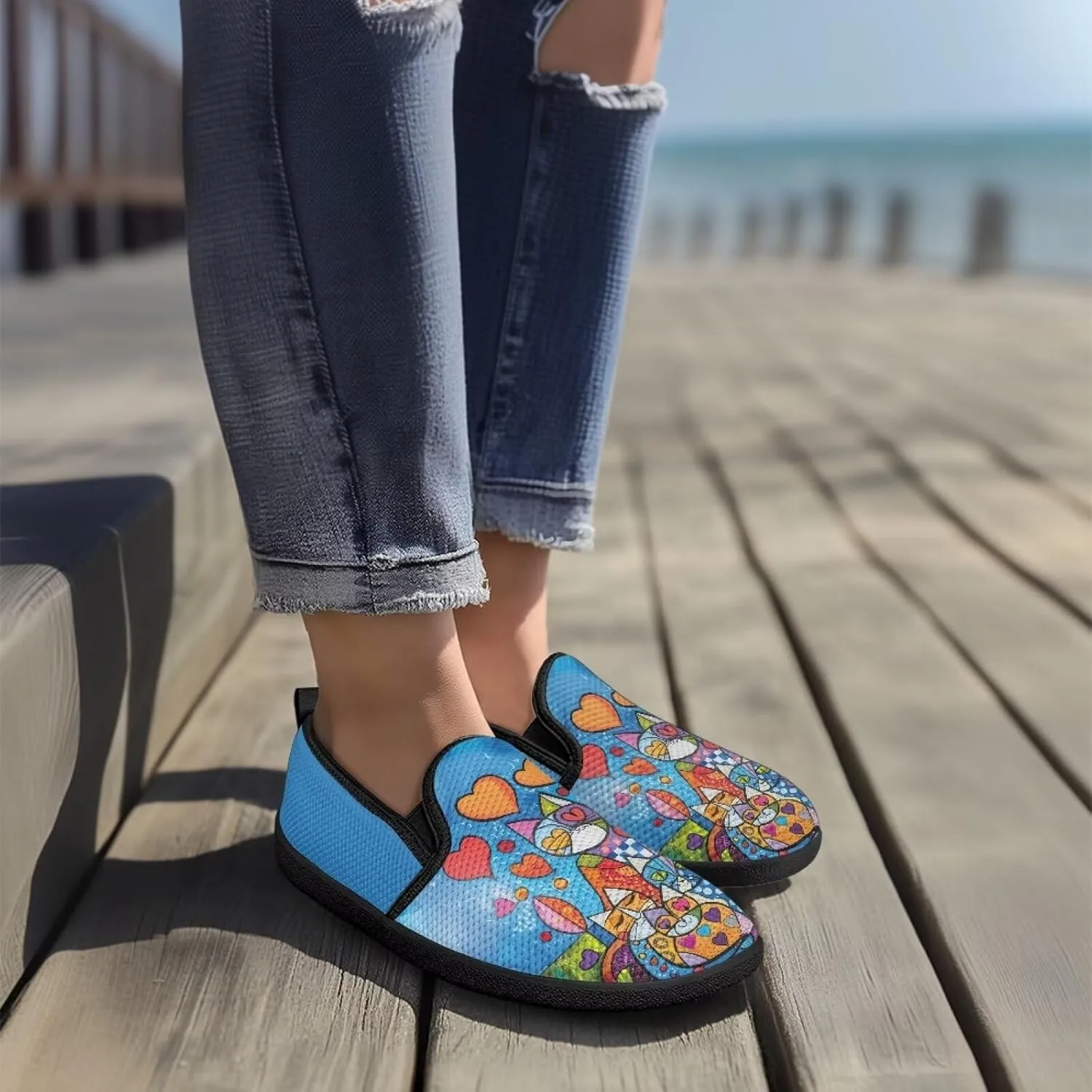 Women's Slip On Fashion Flats Comfortable Dressy Loafer Shoes Round Toe Lightweight Shoes for Office Work Daily Wear Gifts for Mom Wife Sister US Size 6-11