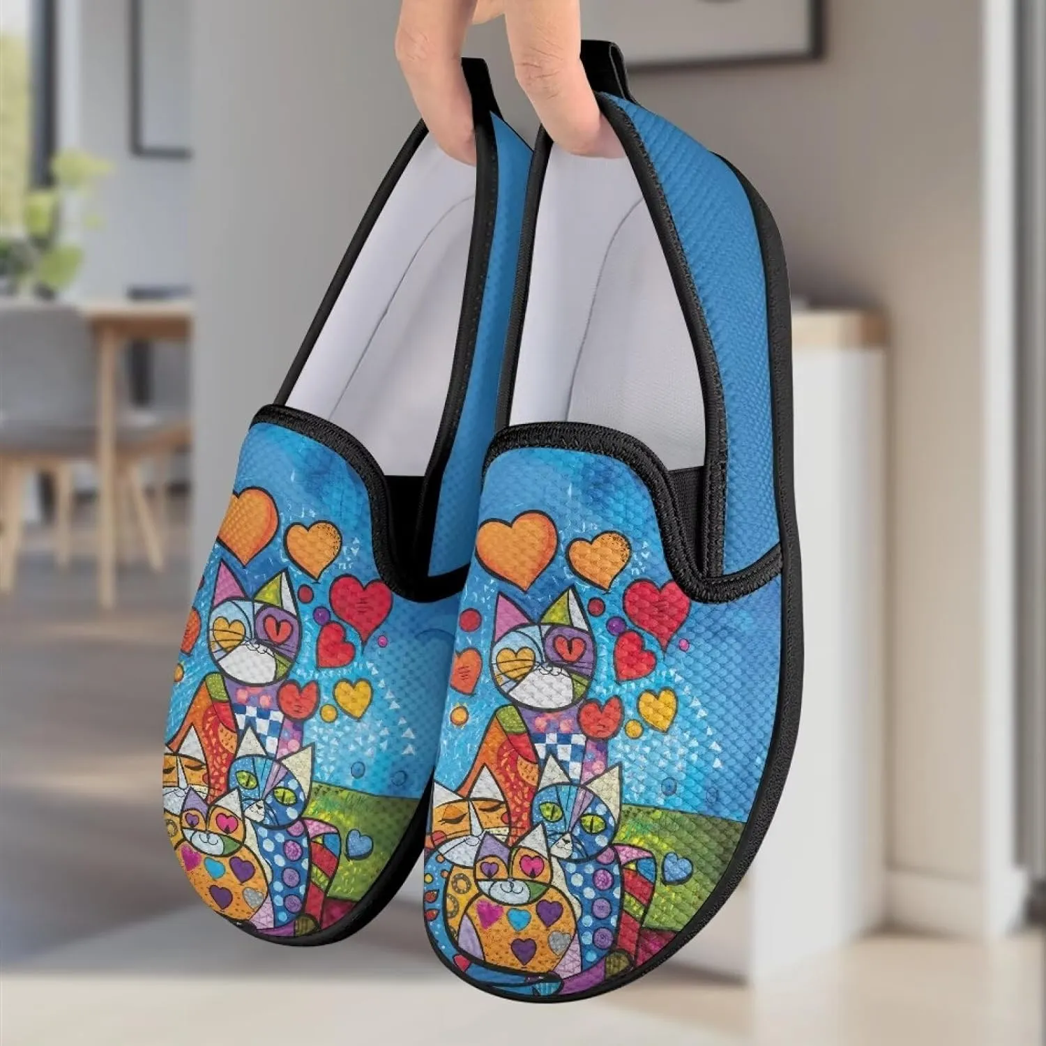 Women's Slip On Fashion Flats Comfortable Dressy Loafer Shoes Round Toe Lightweight Shoes for Office Work Daily Wear Gifts for Mom Wife Sister US Size 6-11