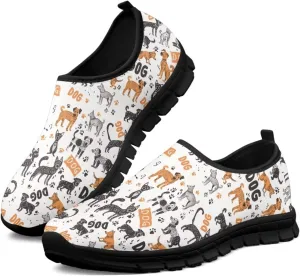 Women's Slip On Shoes Casual Low Top Flat Sneakers Non-Slip Comfort Breathable Footwear for Walking Tennis