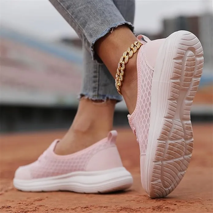 Women's Soft Sole Mesh Comfort Orthopedic Shoes -Breathable Slip-On Flat Walking Shoes,Walking Comfort
