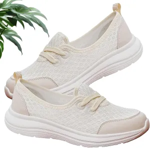 Women's Soft Sole Mesh Comfort Orthopedic Shoes,2025 Summer Slip-On Casual Flat Walking Shoes,Lightweight Breathable