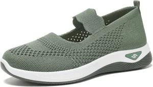 Womens Walking Shoes Lightweight Breathable Mesh Air Cushion Sneakers Casual Non-Slip Nurse Work Shoes Arch Support Comfortable