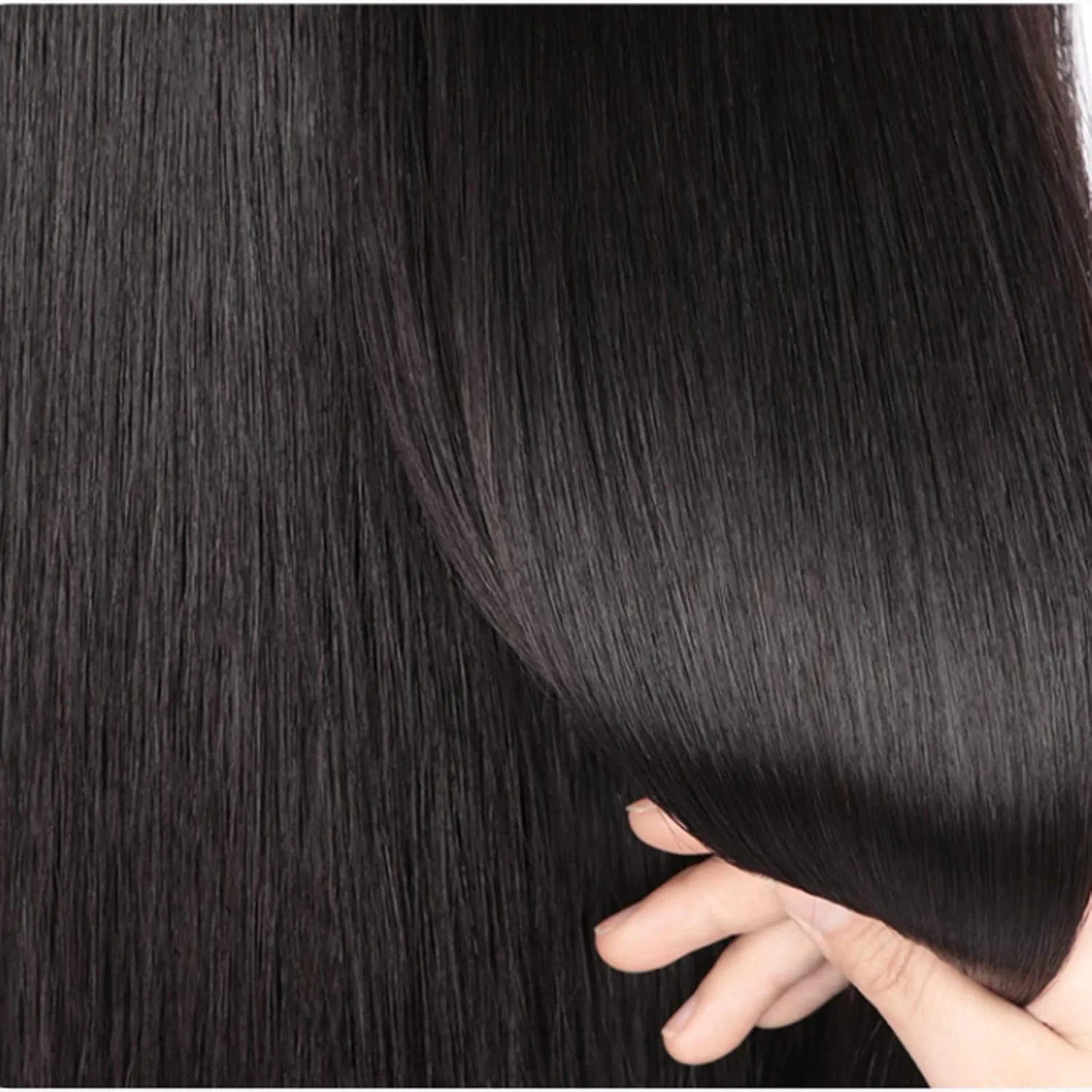 Women's Wig Bangs Wig Piece Full Real Human Hair Patch Fluffy Increase Hair Volume Fluffy Cover Gray Hair Women's Wigs Hair Piece(16-(8-10) 22CM-brown)