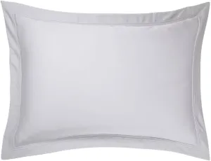 Yves Delorme Triomphe Silver (Light Grey) King 21 x 37 in Sham - Extra Soft and Warm Luxury Sheets, 100% Natural Organic French Bed Linens - Breathable and Durable