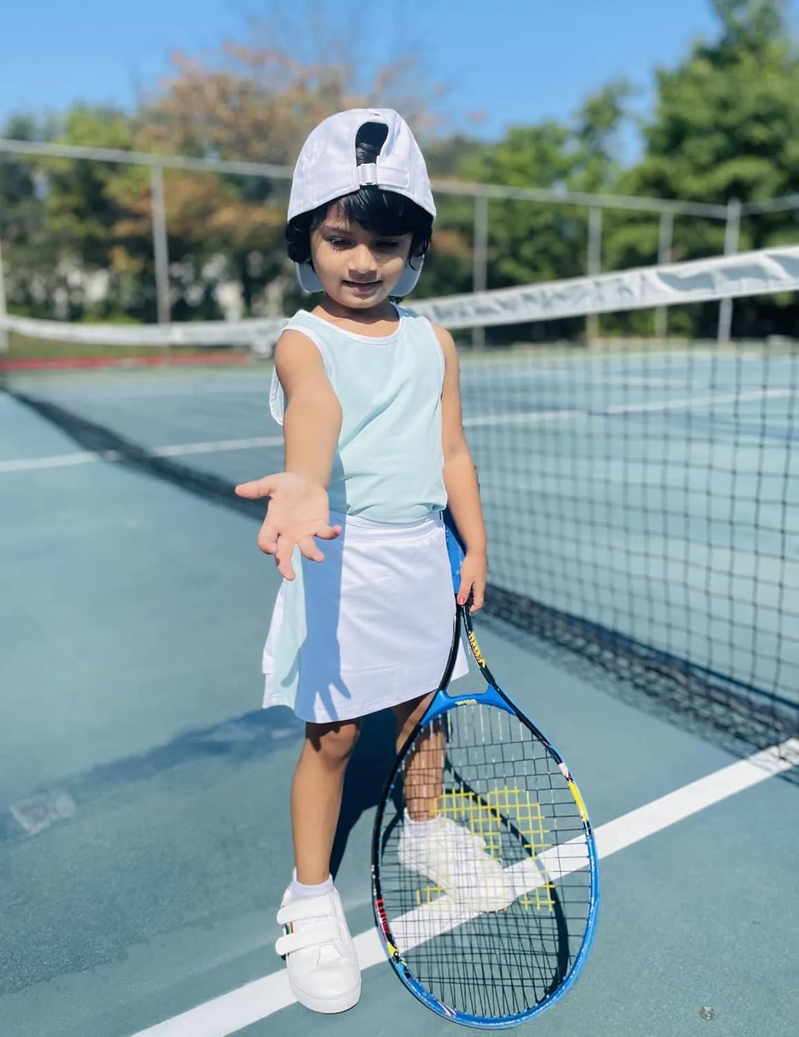 Zaclotre Girls Tennis Golf Dress Outfit Sleeveless Tank Top and Skorts Sets Sport Skirt with Shorts