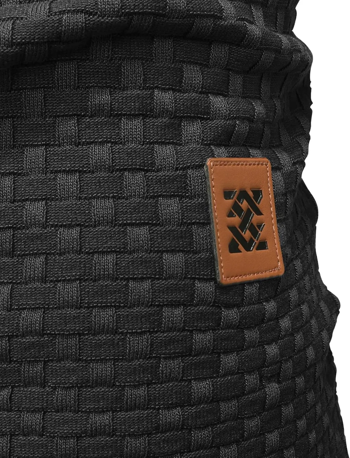 Zaitun Men's Short Sleeve Hoodie Shirt Casual Waffle Knitted Pullover Sweater