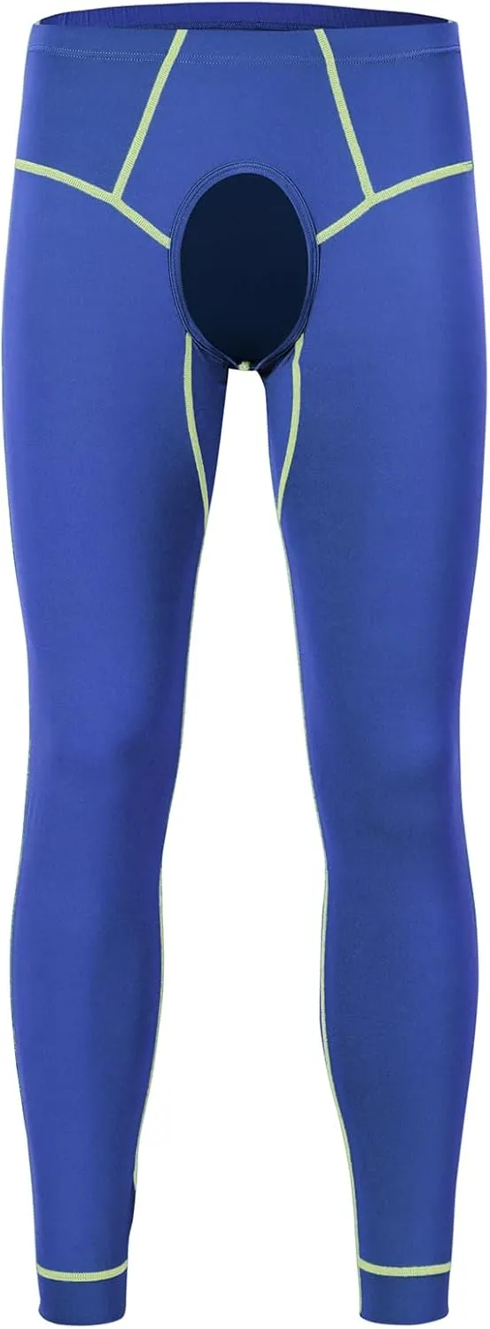 ZONBAILON Compression Pants Mens Tights Open Front Leggings Sports Base Layer Men Cold Weather Athletic Thermal